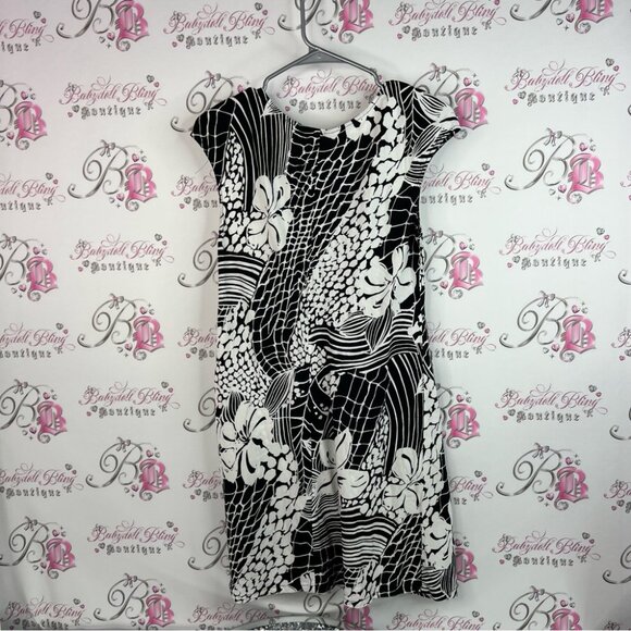 Jams World dress tropical boho abstract Monochrome Leaf Pattern Dress hippie - Picture 3 of 10